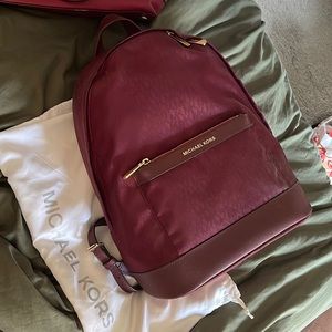 Michael Kors burgundy back pack
